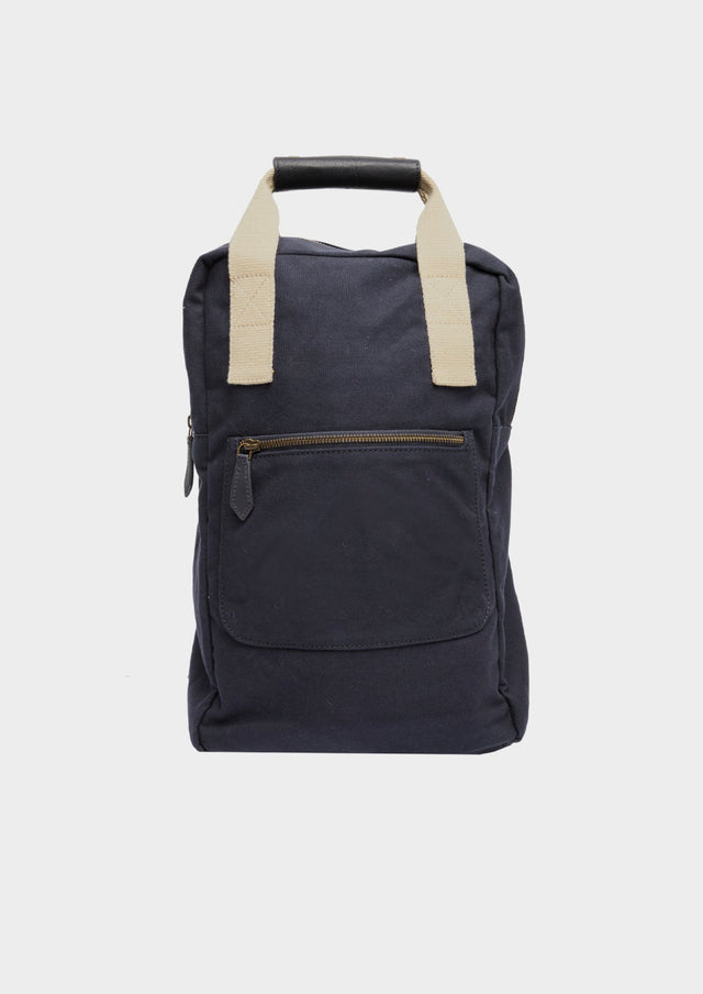 Sac à dos en coton bleu marine