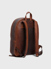 Sac Dos En Cuir Patin Cognac