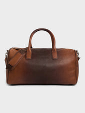 Sac 48h en cuir patiné cognac