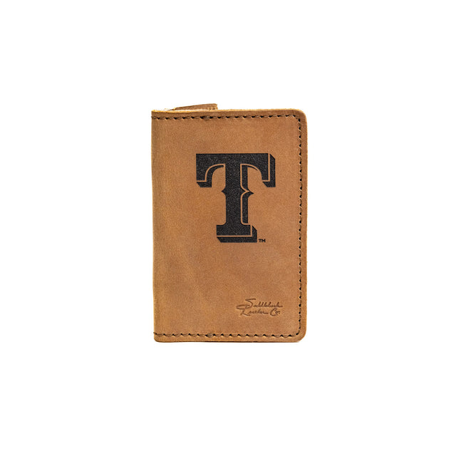 Leather Business Card Holder Texas Rangers