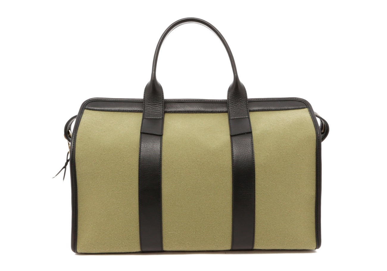 Small Travel Duffle - Sage/Black Trim - Felt - Grey Cordura Interior