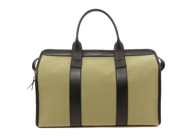 Small Travel Duffle - Sage/Black Trim - Felt - Grey Cordura Interior
