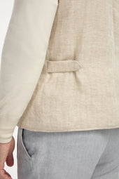 Herringbone Reversible Vest Made In Italy