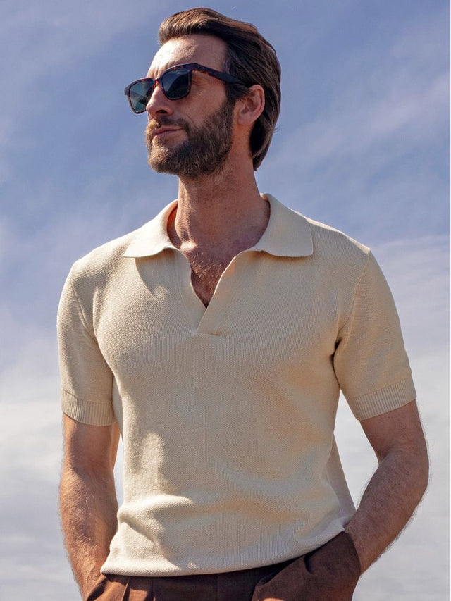Sand knit polo Nazaré