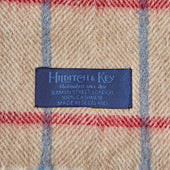 Large Herringbone Check Narrow Width Cashmere Scarf