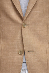 Sandstone Herringbone Jacket Made In Italy