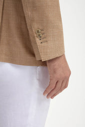 Sandstone Herringbone Jacket Made In Italy