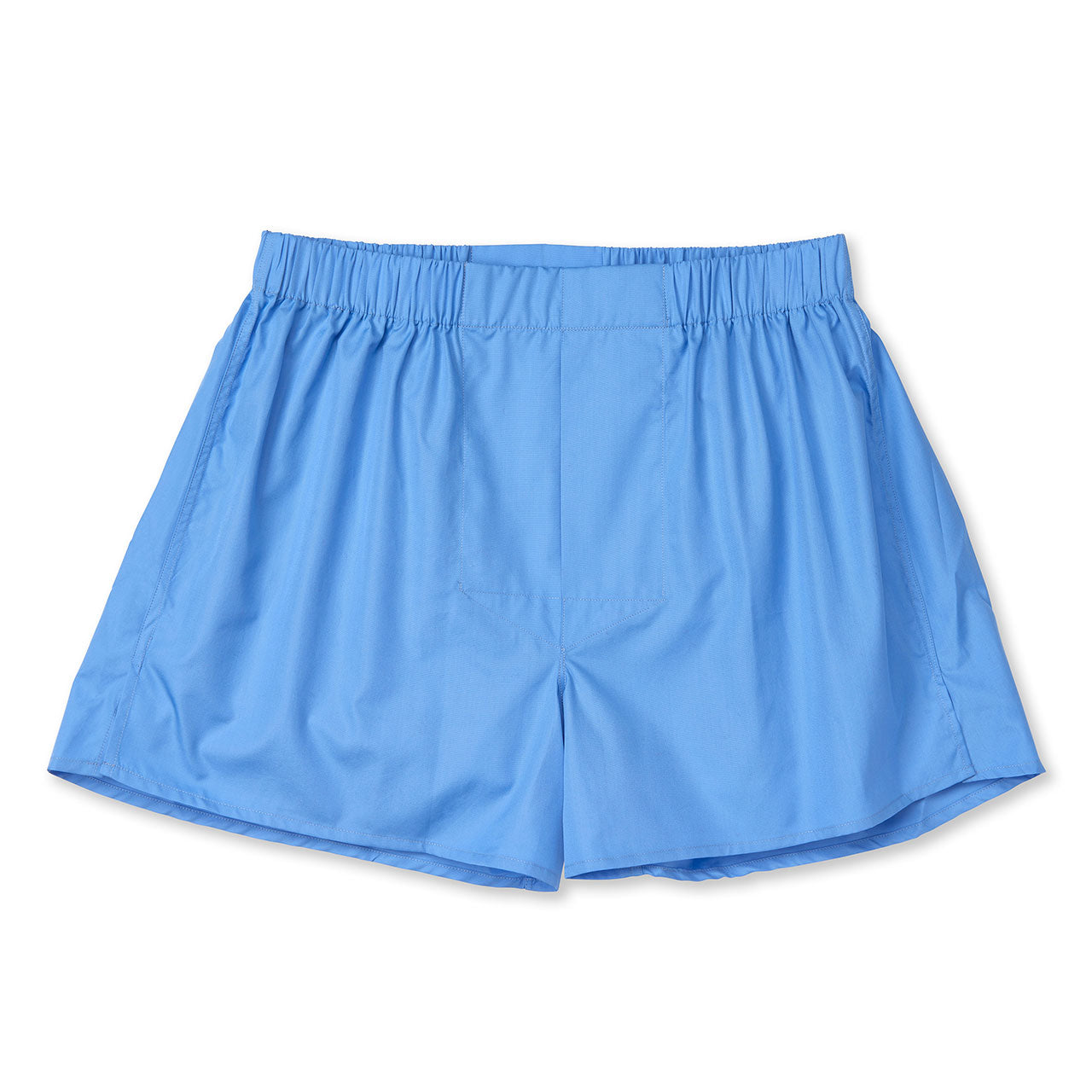 Plain Cotton Chairman Boxer Shorts In Saxe