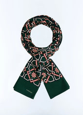 Printed wool scarf
