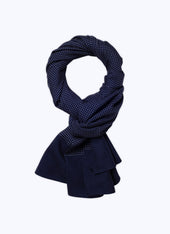 Wool scarf with polka dots