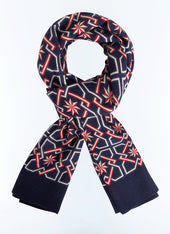 Printed wool scarf
