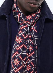 Printed wool scarf