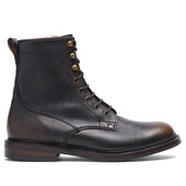 Scott R Shearling Lined Derby Boot in Bronze Rub Off Grain Leather