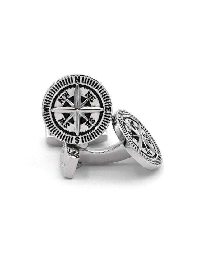 Seafaring cufflinks - Compass Rose