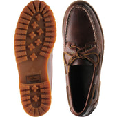 Sebago Ranger Waxy mens rubber-soled deck shoes in brown gum