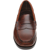Sebago Schooner mens rubber-soled deck shoes in brown