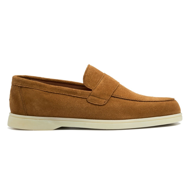 Sennen Saddle Loafer in Caramel Suede