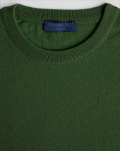 Serpentine Green Crew Neck Cashmere Sweater