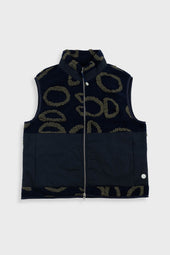 Signal Gilet - Navy Circle Jacquard