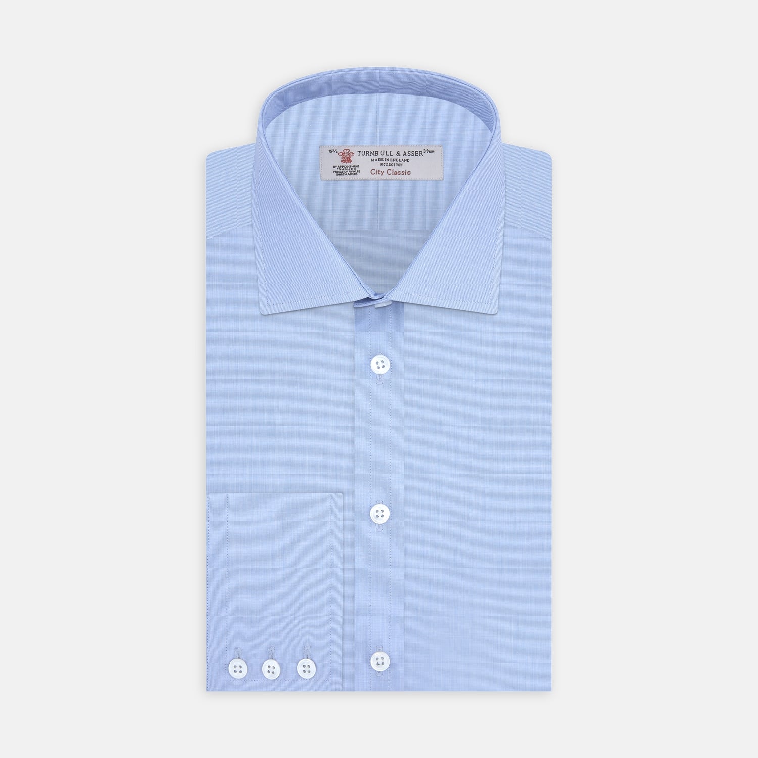 Light End On End Shirt With Regent Collar Amp 3 Button Cuffs