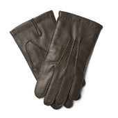 Shaftesbury Men's Cashmere-Lined Brown Leather Gloves