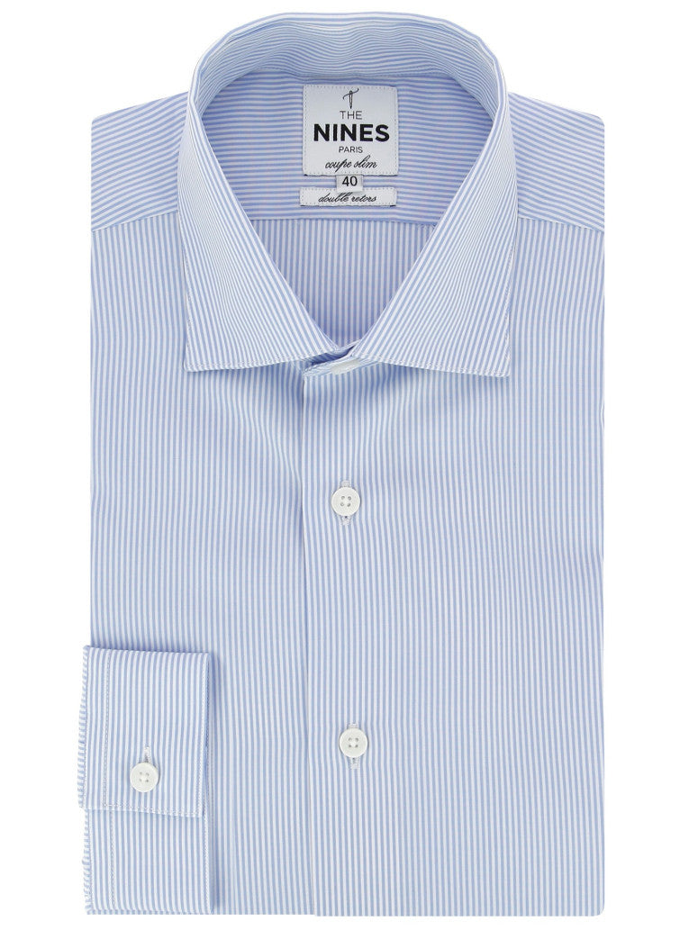 Stripes Shark Collar Shirt With Light