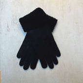 Soft Sheepskin Gloves In Black