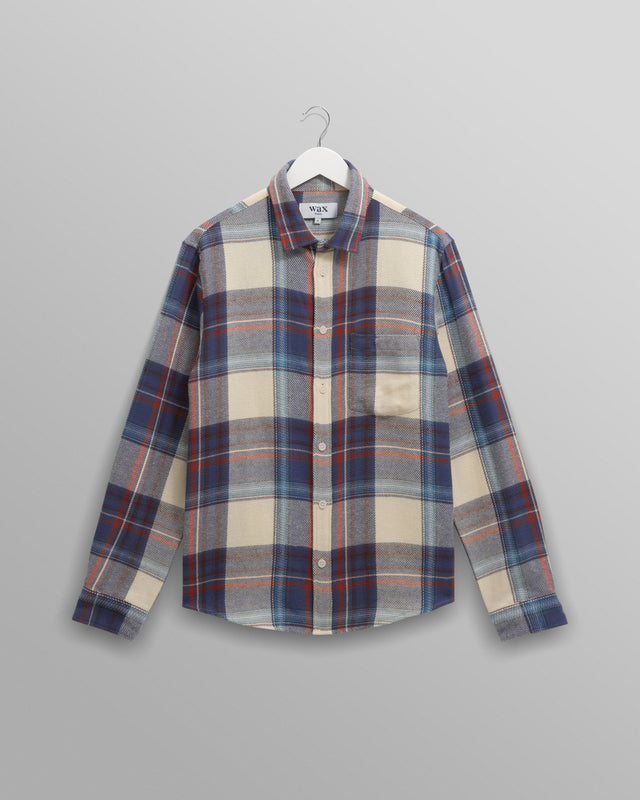 Shelly - Blue And Multicolour Check Flannel Shirt