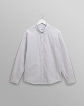 Shelly - Ecru And Blue Fine Stripe Poplin Shirt