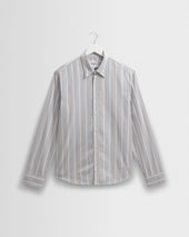 Shelly - Light Blue Dobby Stripe Cotton Shirt