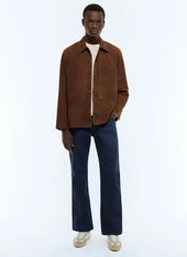 Goat suede overshirt