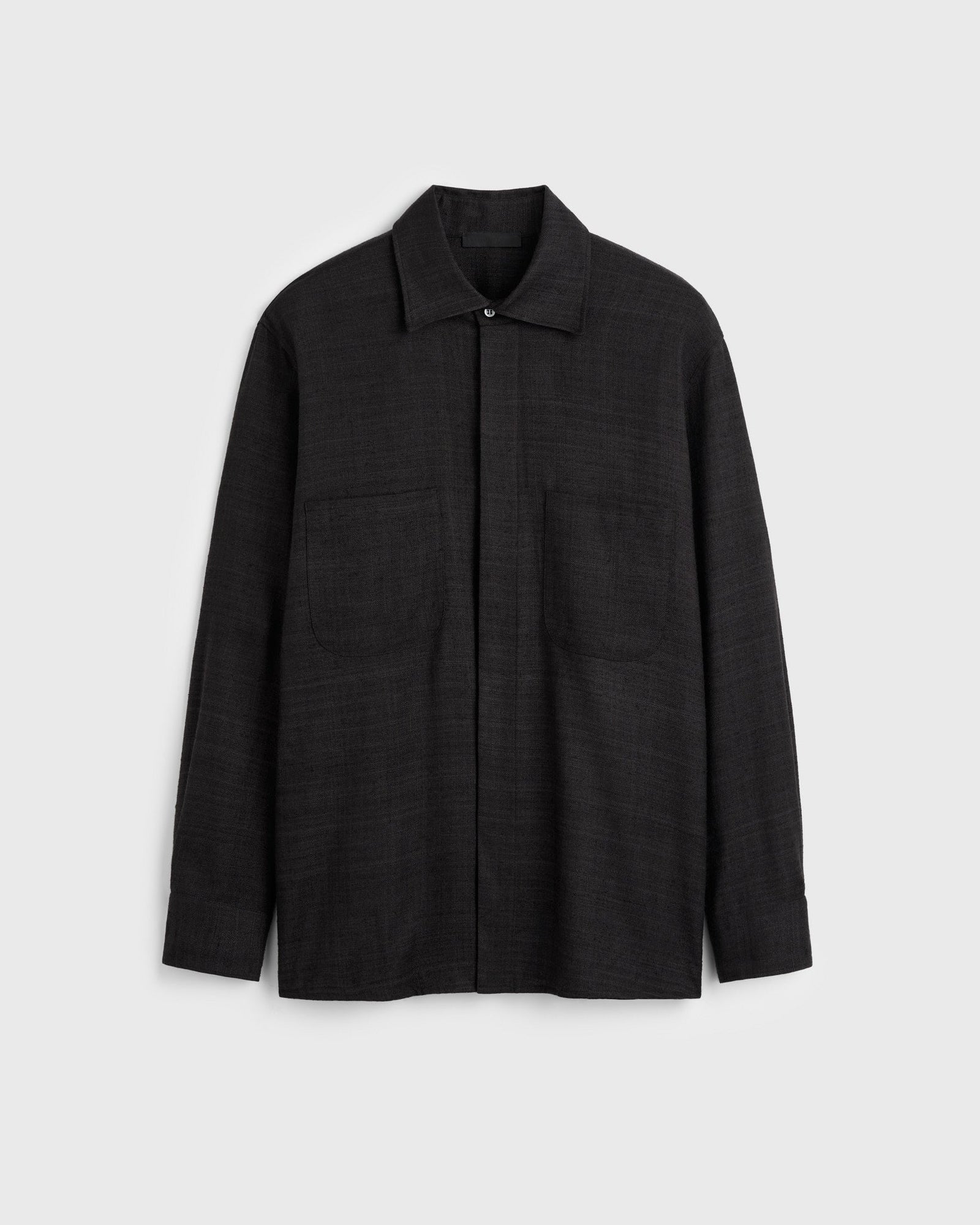 Regis Raw Silk Shirt Jacket