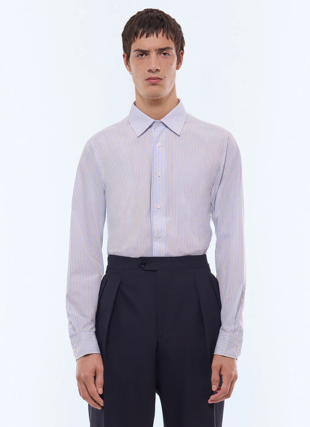 Striped Cotton Poplin Shirt