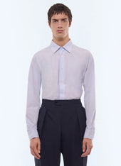 Striped cotton poplin shirt