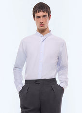 Striped cotton poplin shirt
