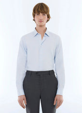 Cotton straight collar shirt