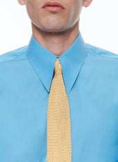 Cotton Canvas Shirt With Spear Collar
