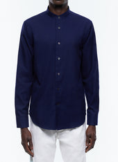 Grandad Collar Shirt In Cotton