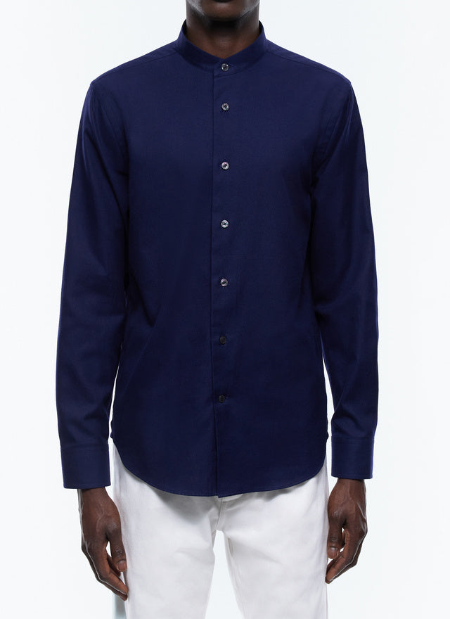 Grandad collar shirt in cotton