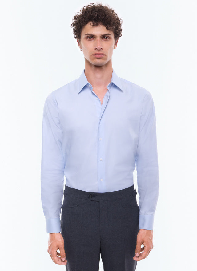 Shirt in micro-weaved cotton