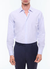 Striped Point Collar Shirt In Cotton