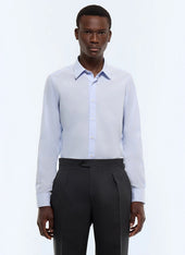 Patterned cotton poplin shirt