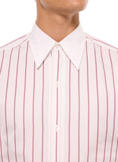 Striped Shirt With Point Collar