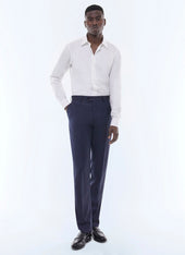 Cotton Twill Shirt With Straight Collar