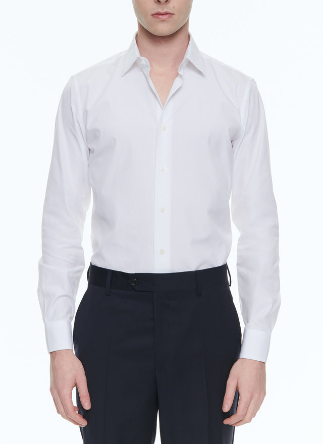 White cotton twill shirt
