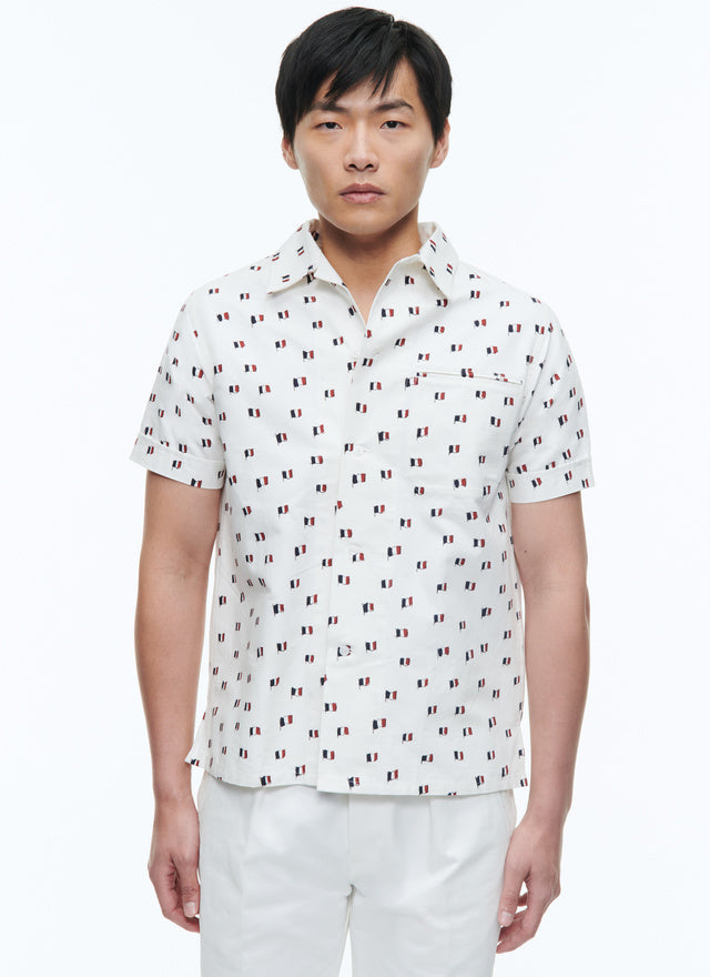 Printed cotton Hawaiian shirt