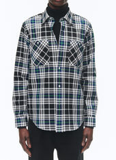 Brushed Cotton Shirt With Swallow Collar