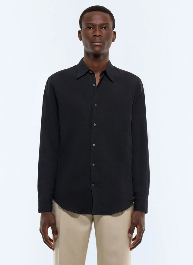 Cotton Linen Swallow Collar Shirt