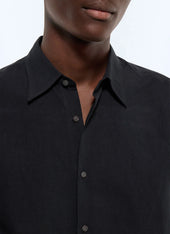 Cotton Linen Swallow Collar Shirt