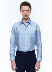 Linen And Cotton Chambray Shirt